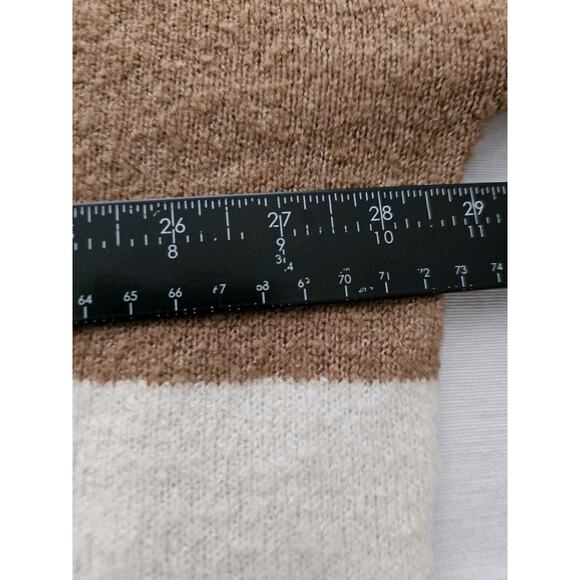 PERCH By BLU PEPPER Colorblock Sweater 1XL 2XL Camel Black Plus - Picture 7 of 11